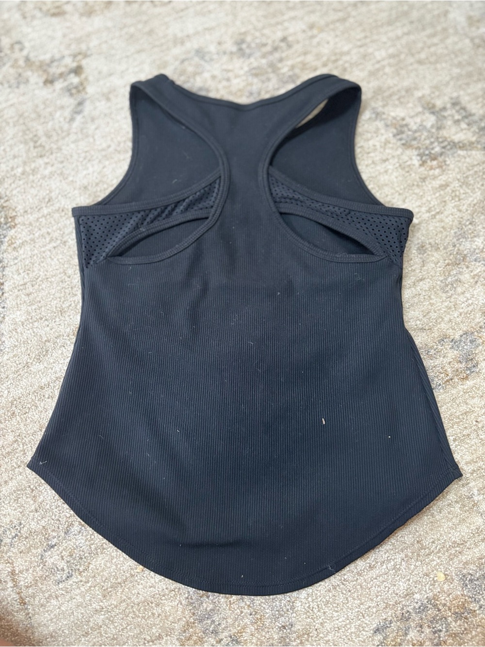 Zella Black Racerback Tank with Mesh Cutouts